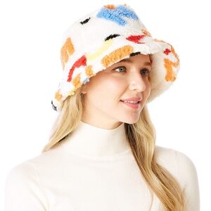 Alphabet Sherpa Bucket Hat Print Pattern Style